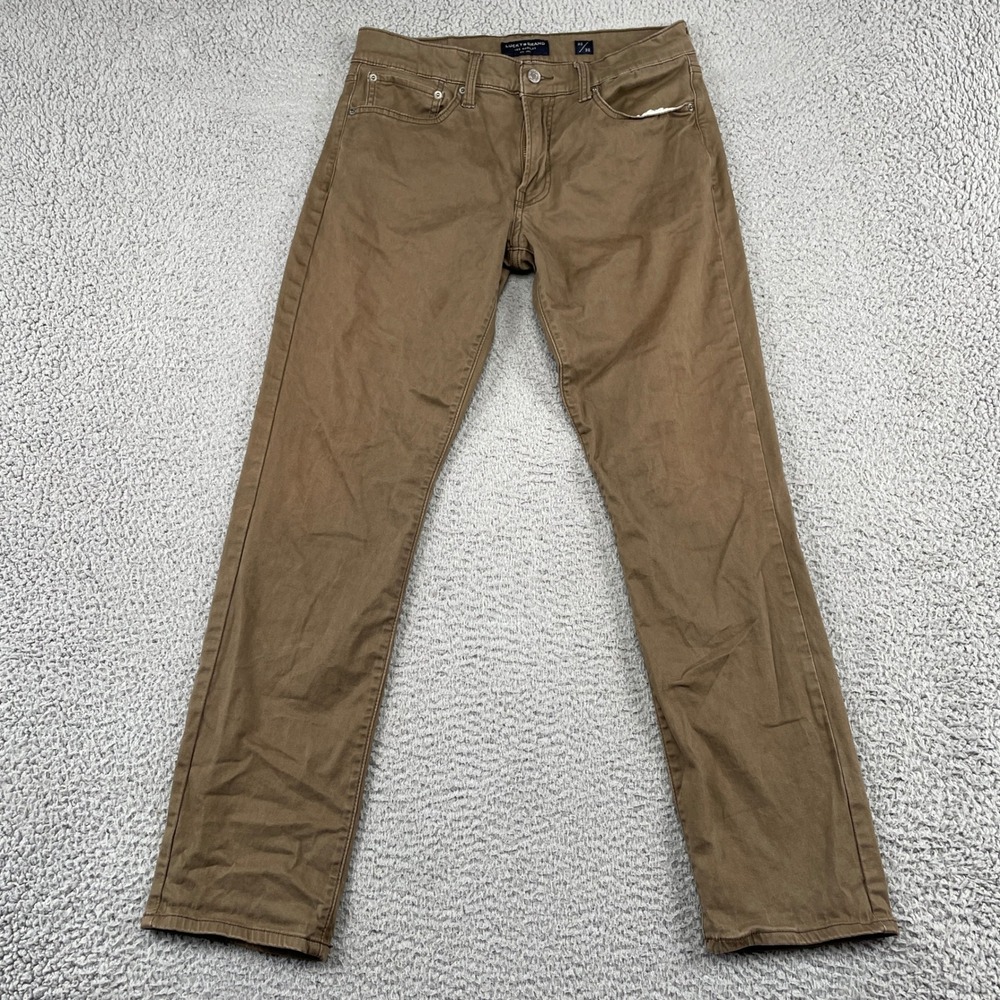 Lucky Brand Pants Mens 30 Brown 121 Slim Straight Stretch Cotton Casual 17049